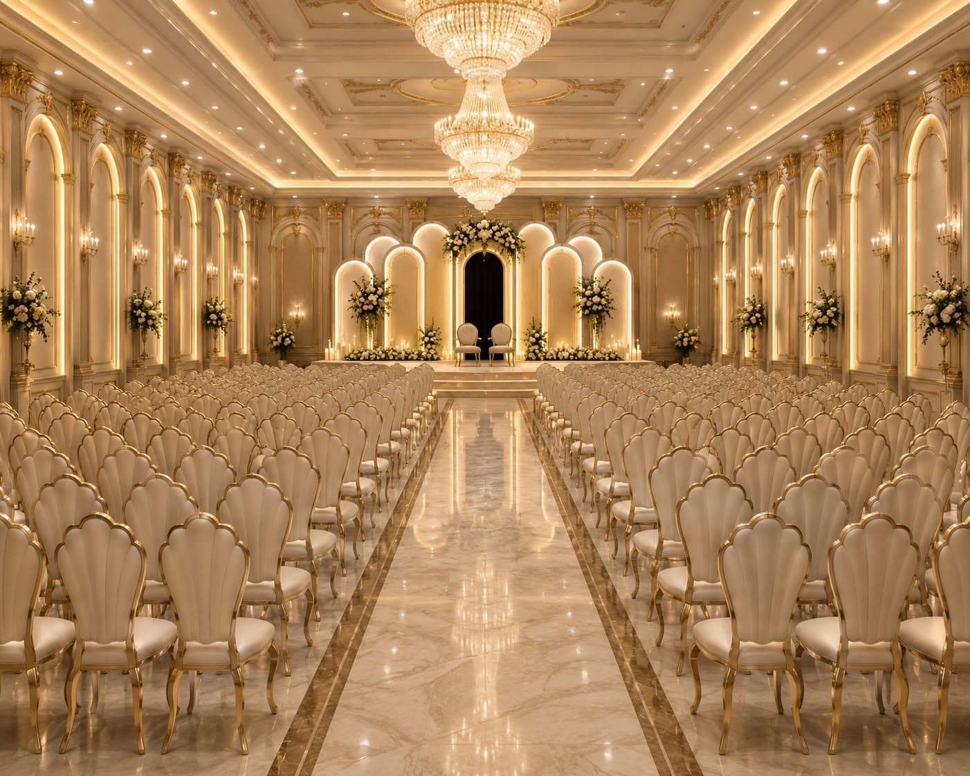 Hero — grand wedding hall interior
